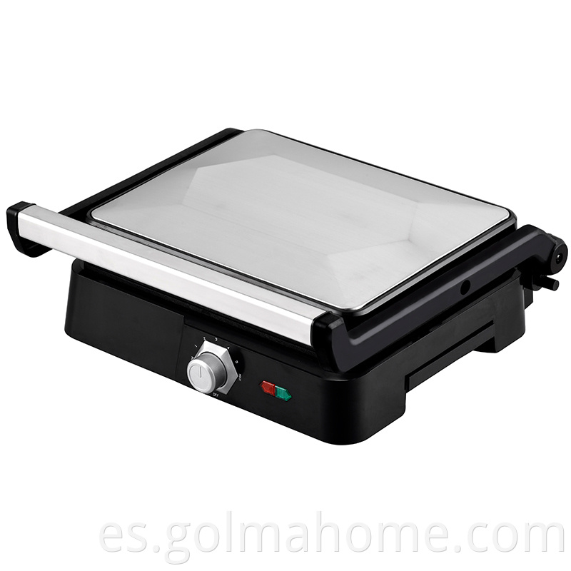 4 rebanadas Contacto eléctrico Grill Panini Maker 180 grados Abrir prensa Parrilla Contacto Parrilla con bandeja de aceite